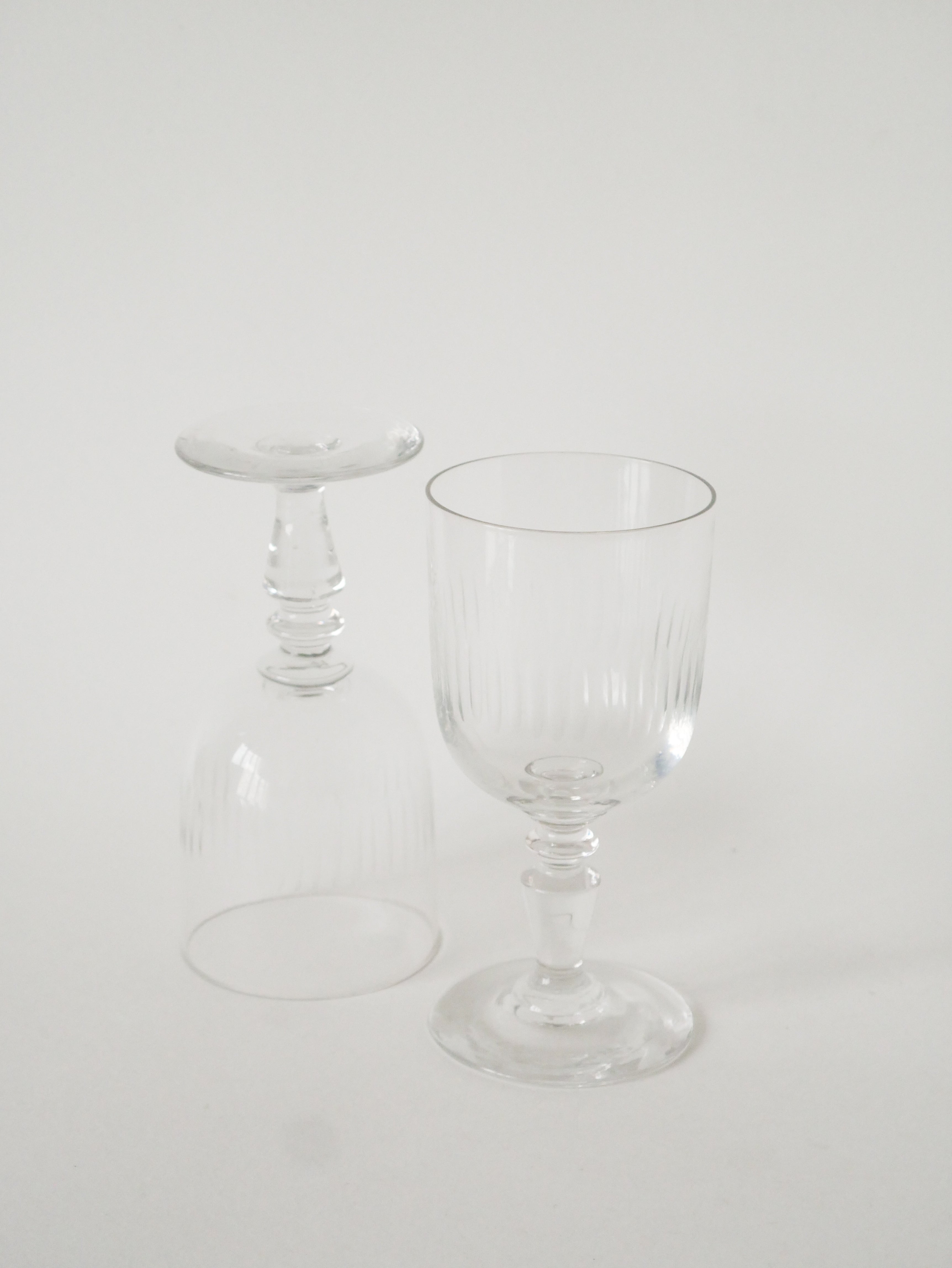 Lot De 4 Grands Verres À Vin Anciens, 1930