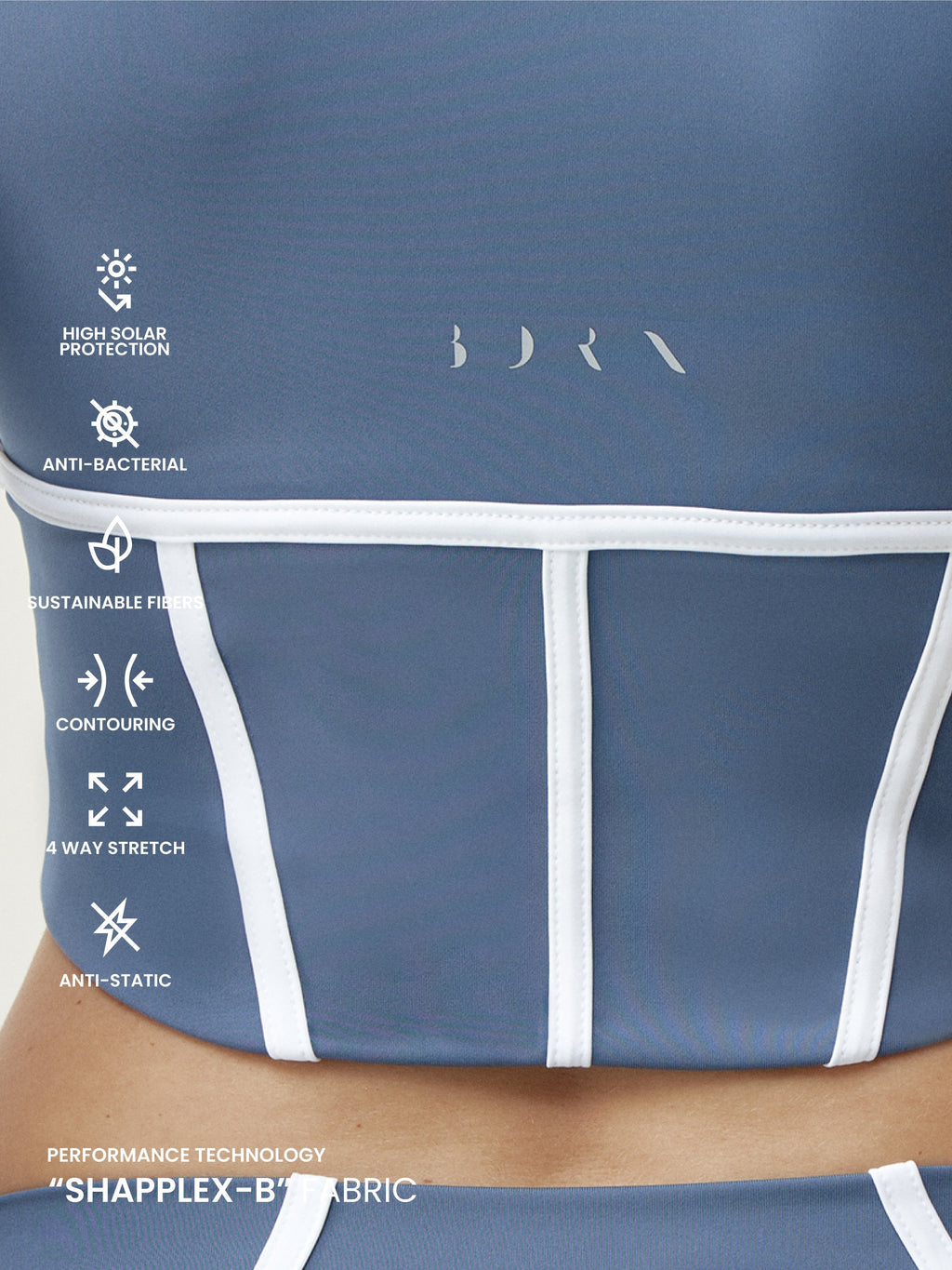 Top Vani Bluestone/White - Femme
