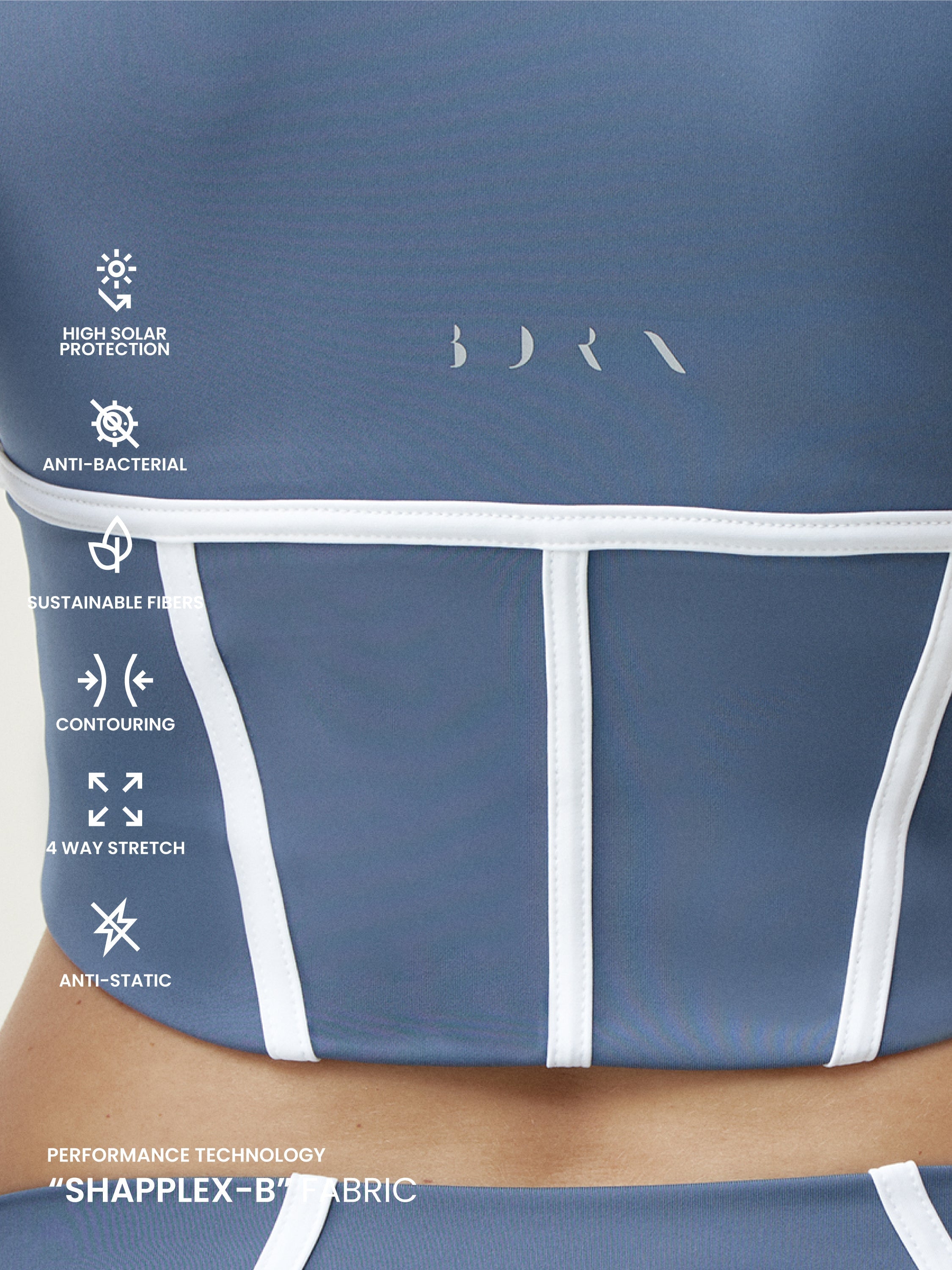 Top Vani Bluestone/White - Femme