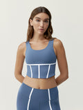 Top Vani Bluestone/White - Femme