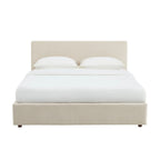Vania - Lit Coffre - Tissu Beige