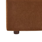 Vania - Lit Coffre - Tissu Marron