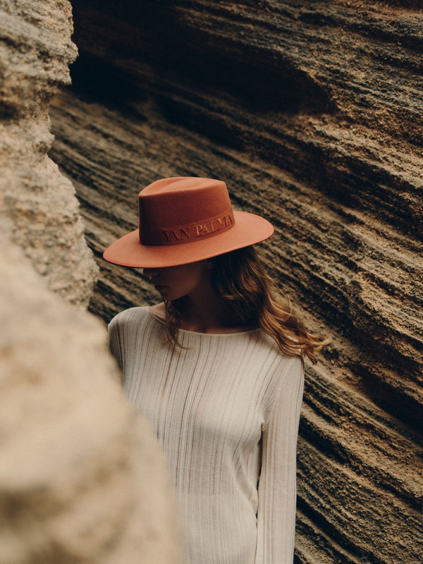Chapeau Feutre Vantis - Terracotta