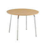 Vassi - Table À Manger Ronde - Effet Chêne