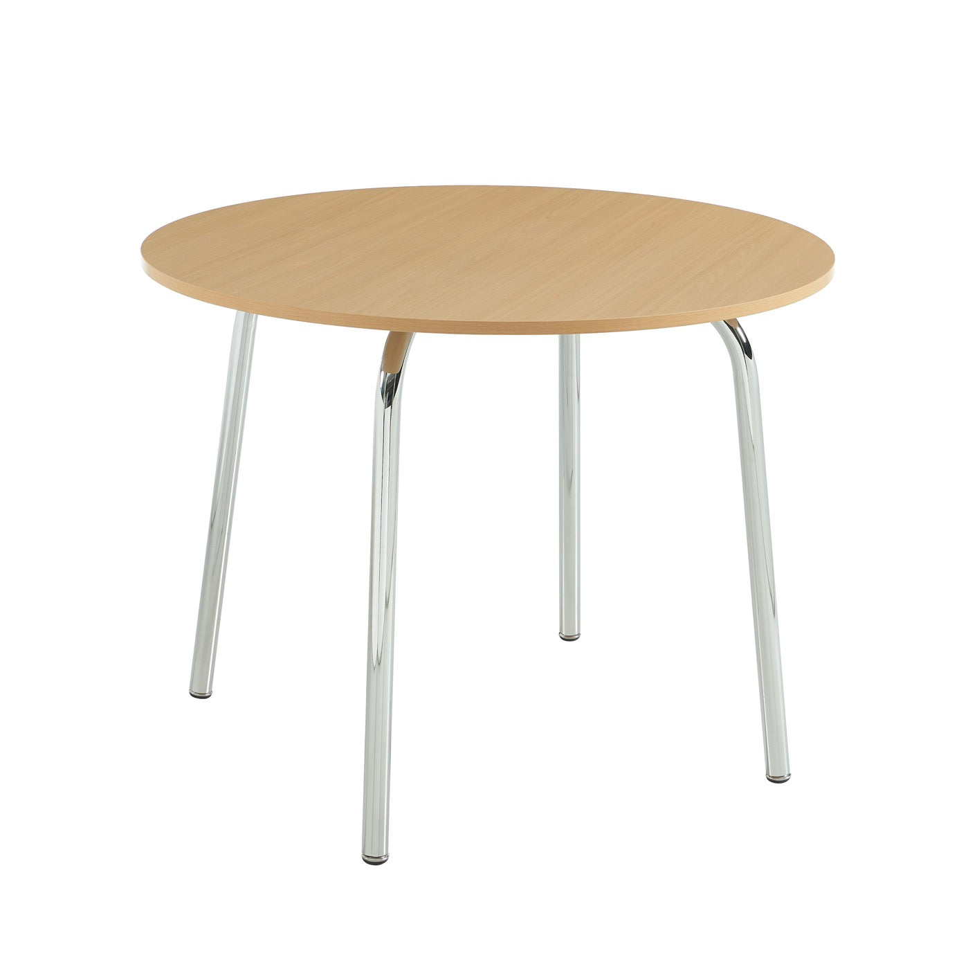 Vassi - Table À Manger Ronde - Effet Chêne