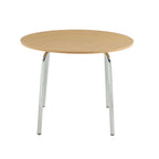Vassi - Table À Manger Ronde - Effet Chêne