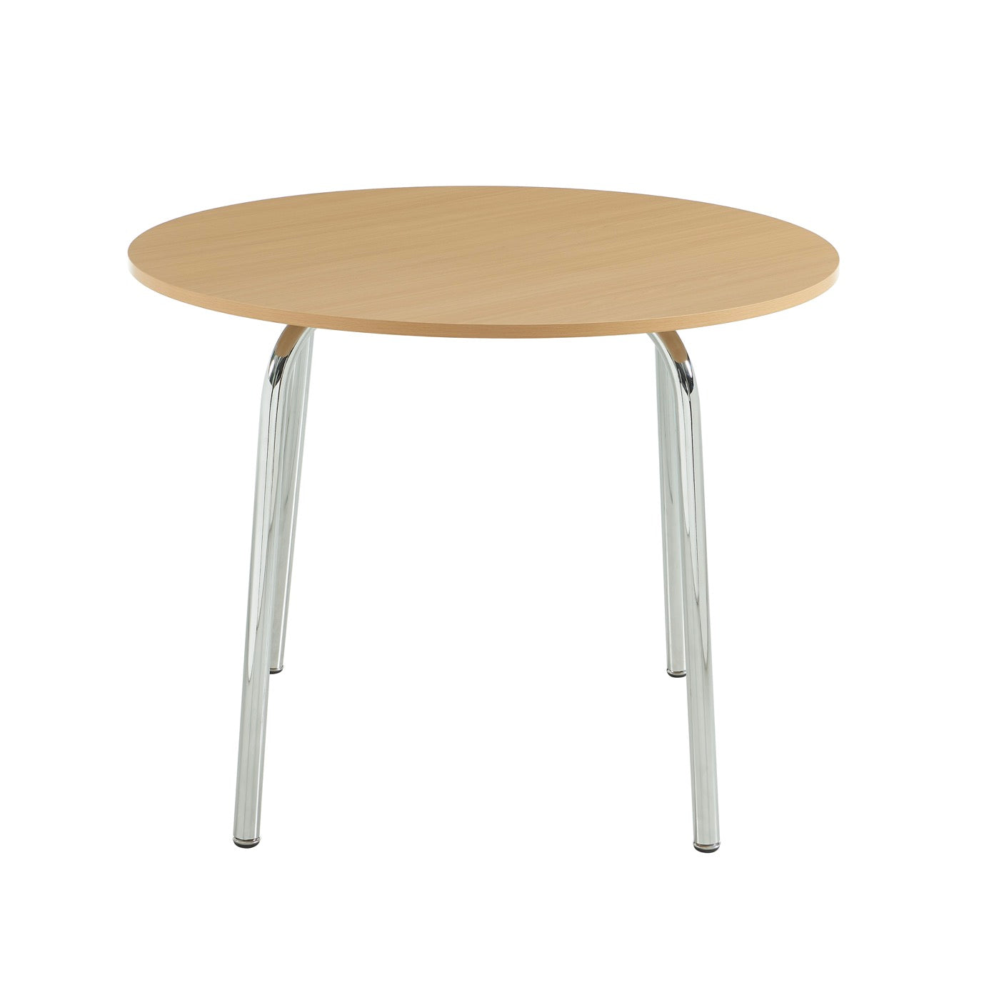 Vassi - Table À Manger Ronde - Effet Chêne