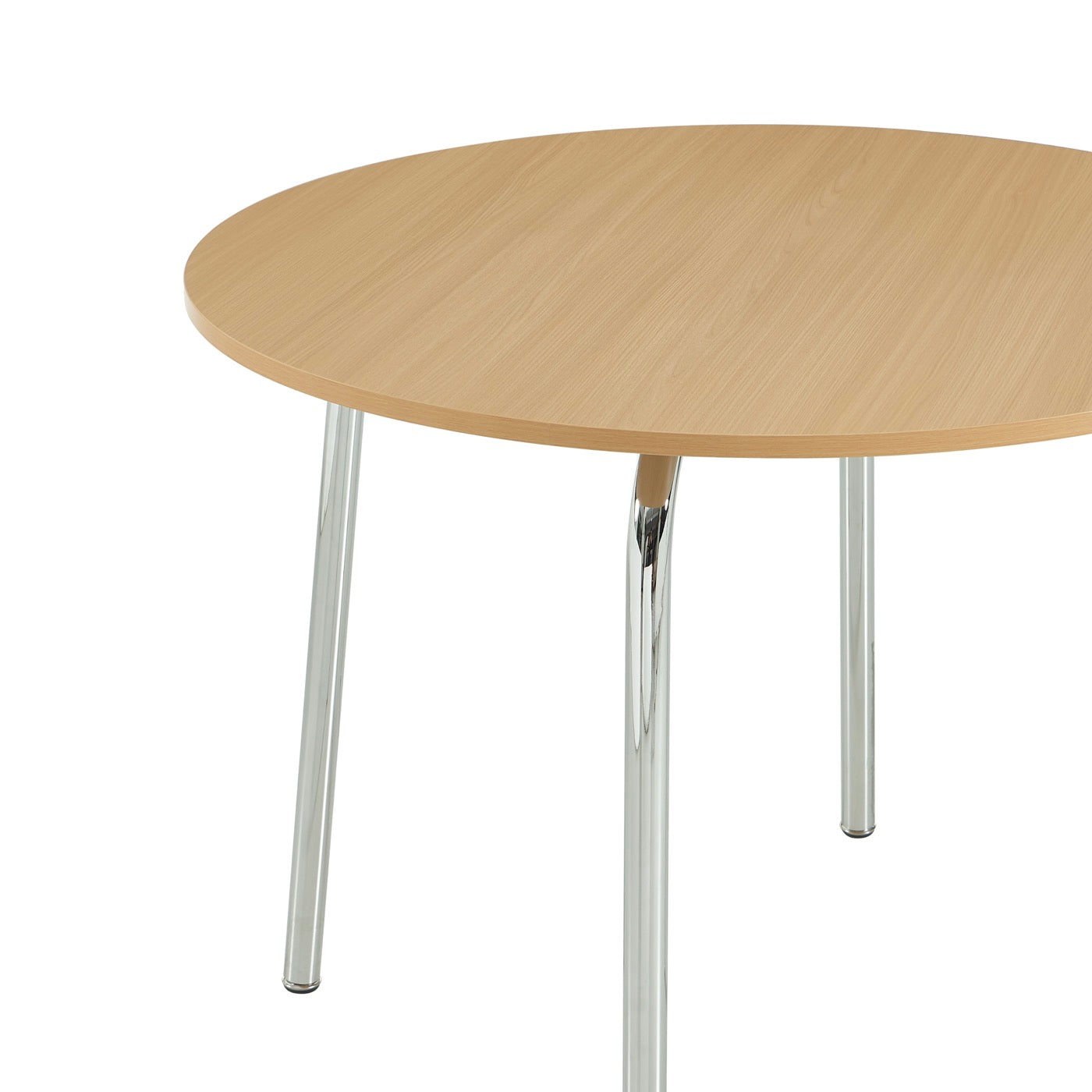 Vassi - Table À Manger Ronde - Effet Chêne