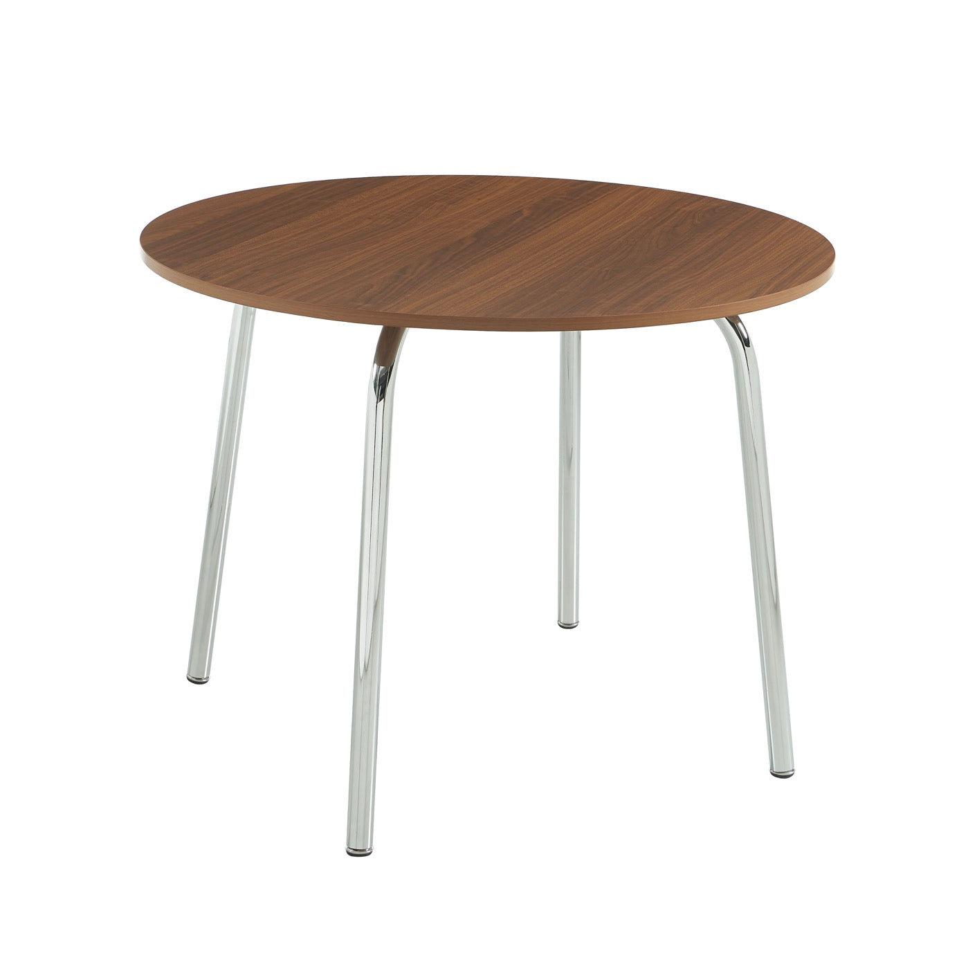 Vassi - Table À Manger Ronde - Effet Noyer