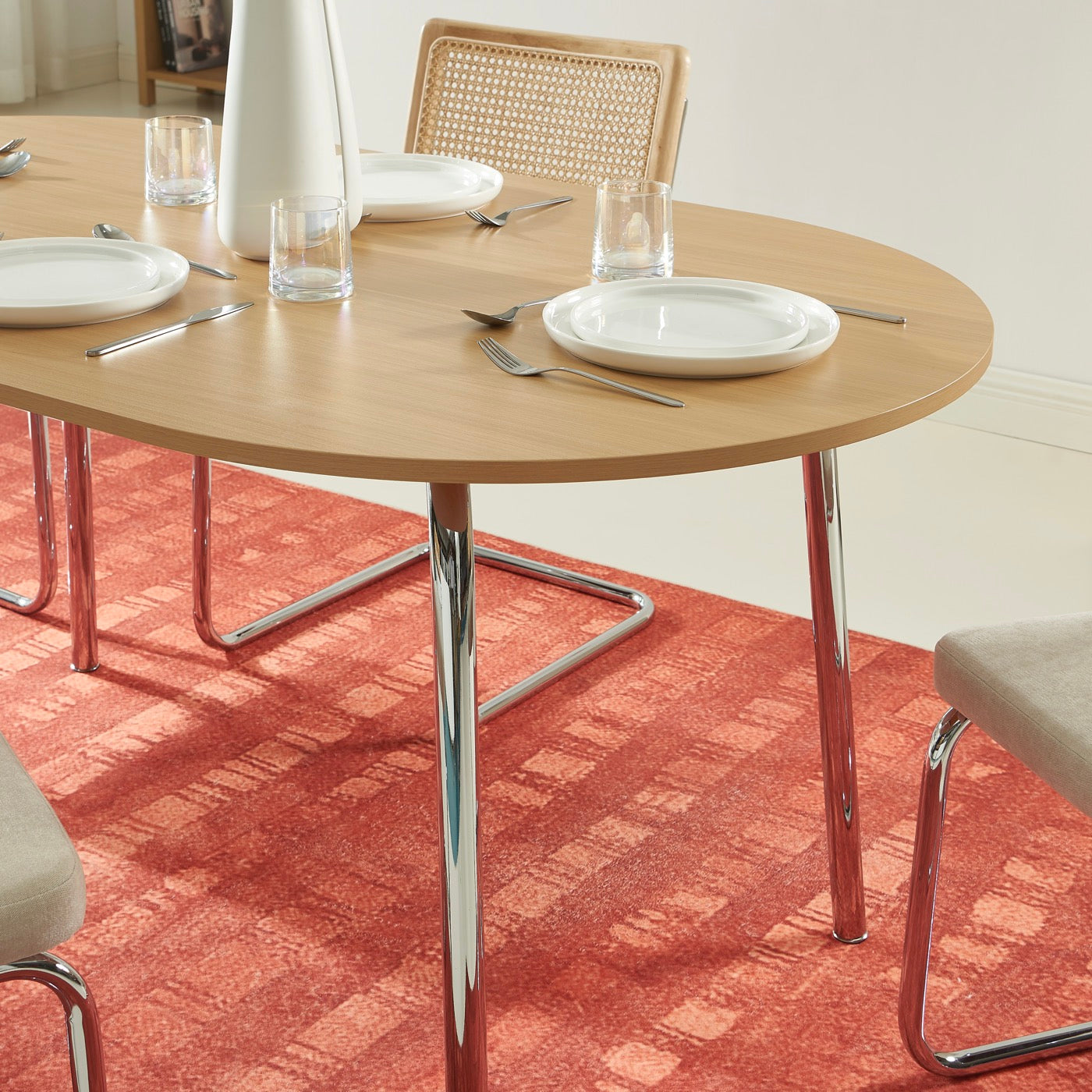 Vassi - Table À Manger - Effet Chêne