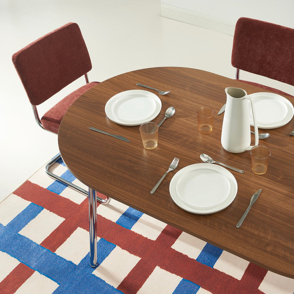 Vassi - Table À Manger - Effet Noyer