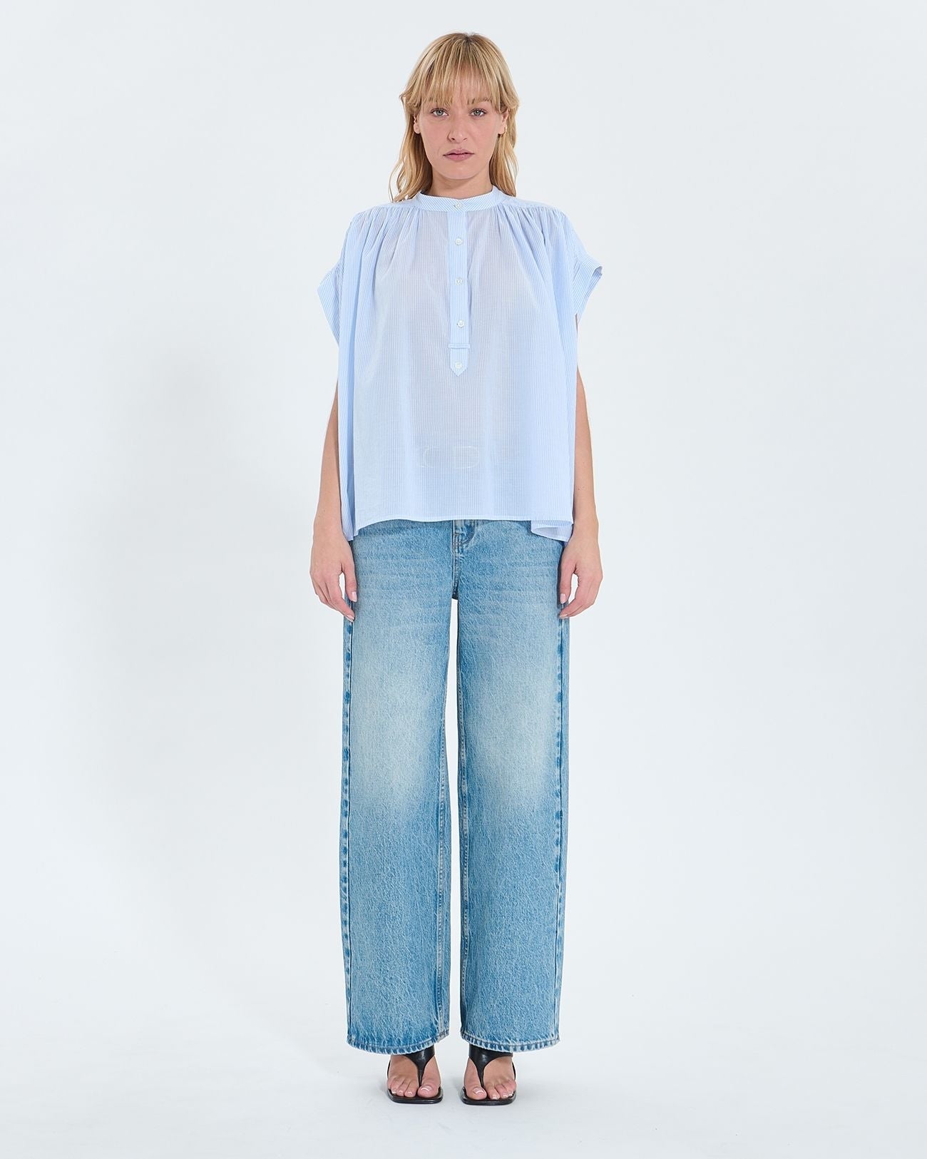 Chemise fluide en coton à rayures_4