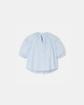 Blouse fluide en coton bleue ciel_1
