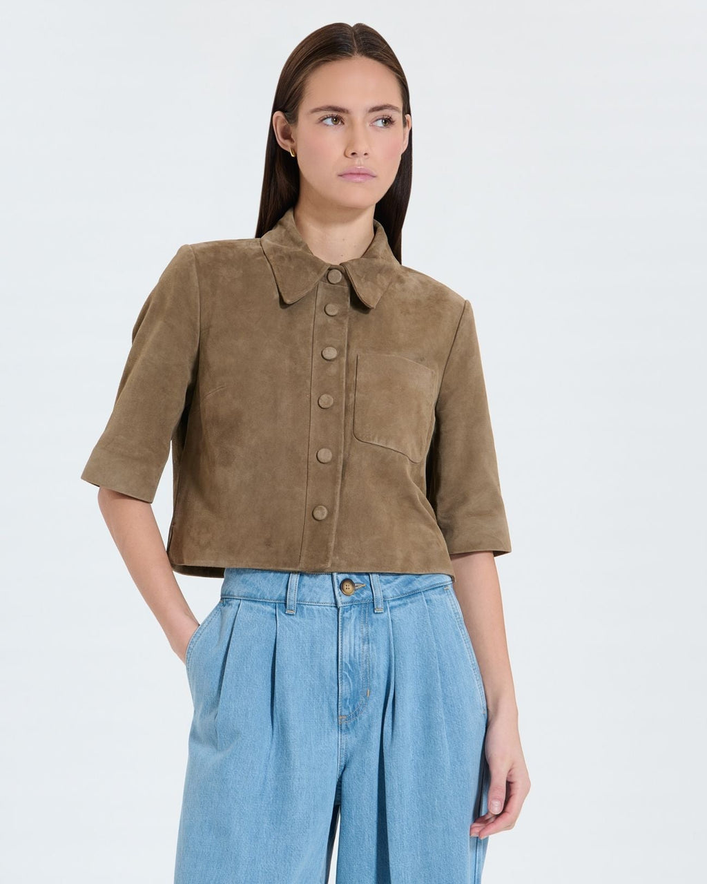 Chemise courte kaki_2