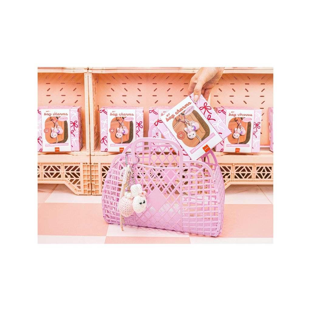 Kit Crochet Pour Débutant - Bag Charms - Glam Pink