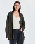 Gilet long kaki pailleté_1