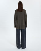 Gilet long kaki pailleté_3