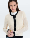 Gilet en maille écru et noir_1