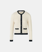 Gilet en maille écru et noir_5