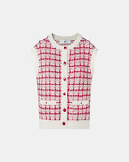 Gilet sans manches façon tweed bicolore_6