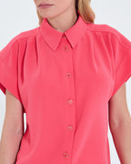 Chemise manches courtes corail_2