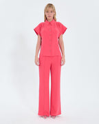Chemise manches courtes corail_4