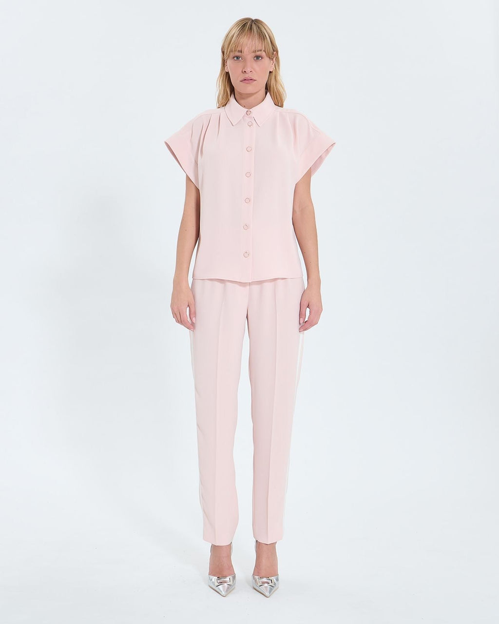 Chemise manches courtes nude_2