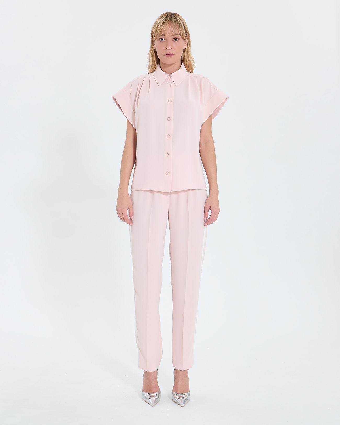 Chemise manches courtes nude_2