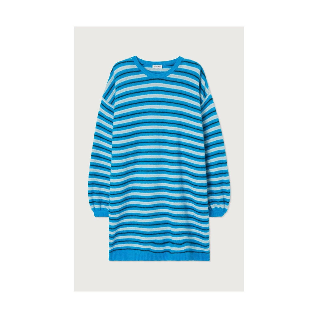 Robe Manches Longues Col Rond - Rayures Sport - Femme