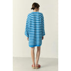 Robe Manches Longues Col Rond - Rayures Sport - Femme