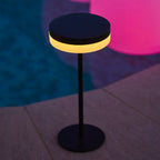 Vivia - Lampe De Table Solaire - Aluminium - Noir