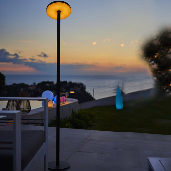 Vivia - Lampadaire Solaire - Acier - Noir