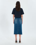 Jupe longue en jean dirty light blue_3