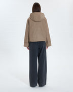 Manteau court en nylon kaki_3