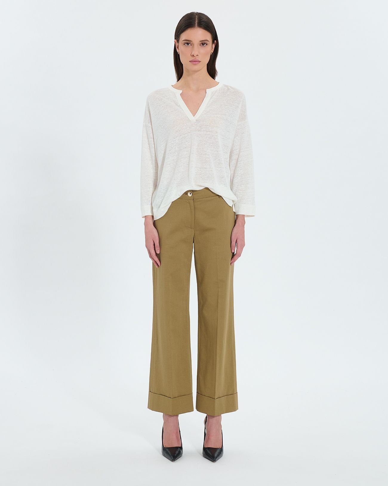 Pantalon fluide kaki_1