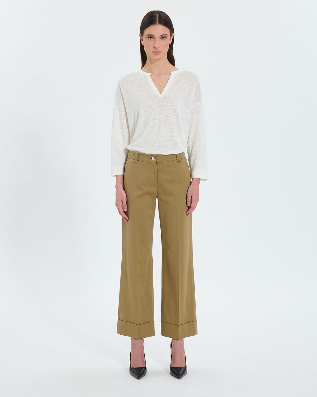 Pantalon fluide kaki_4
