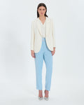 Pantalon cigarette en crêpe bleu_1