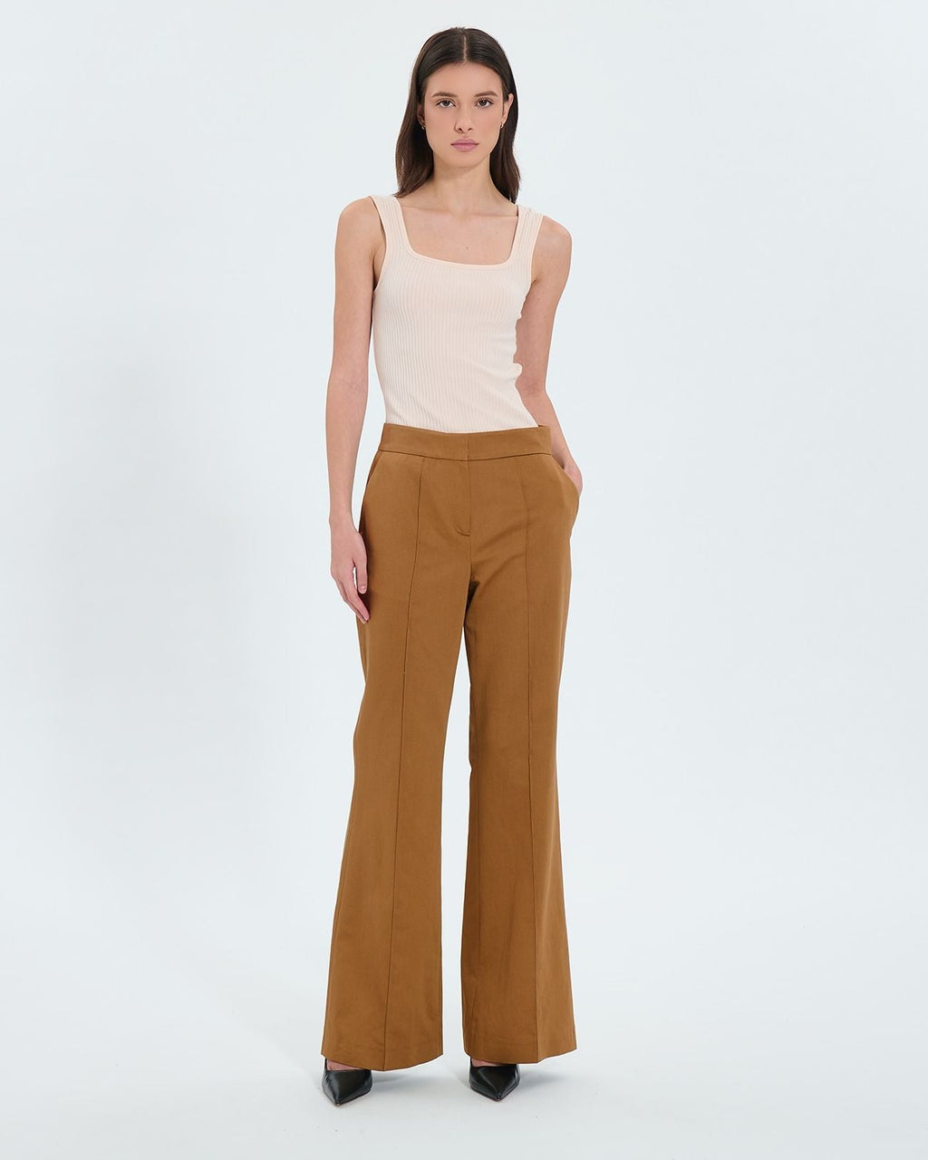 Pantalon fluide tabac_1