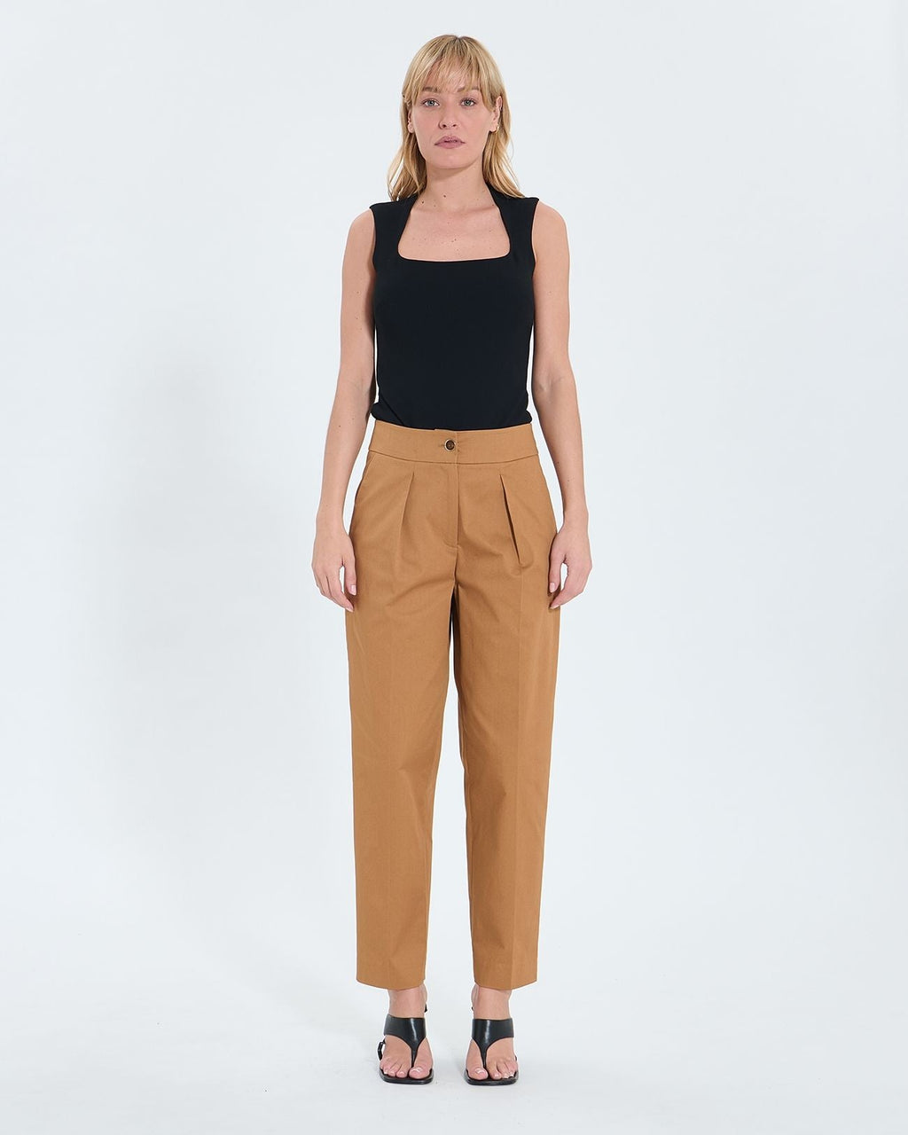 Pantalon cigarette tabac_4