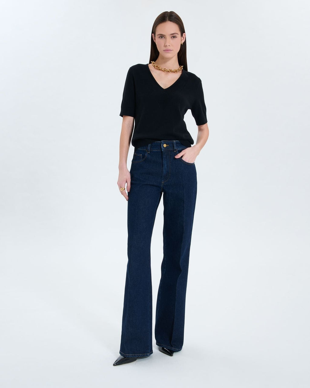 Pull manches courtes noir_3