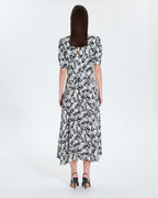 Robe longue évasée à imprimé floral_4