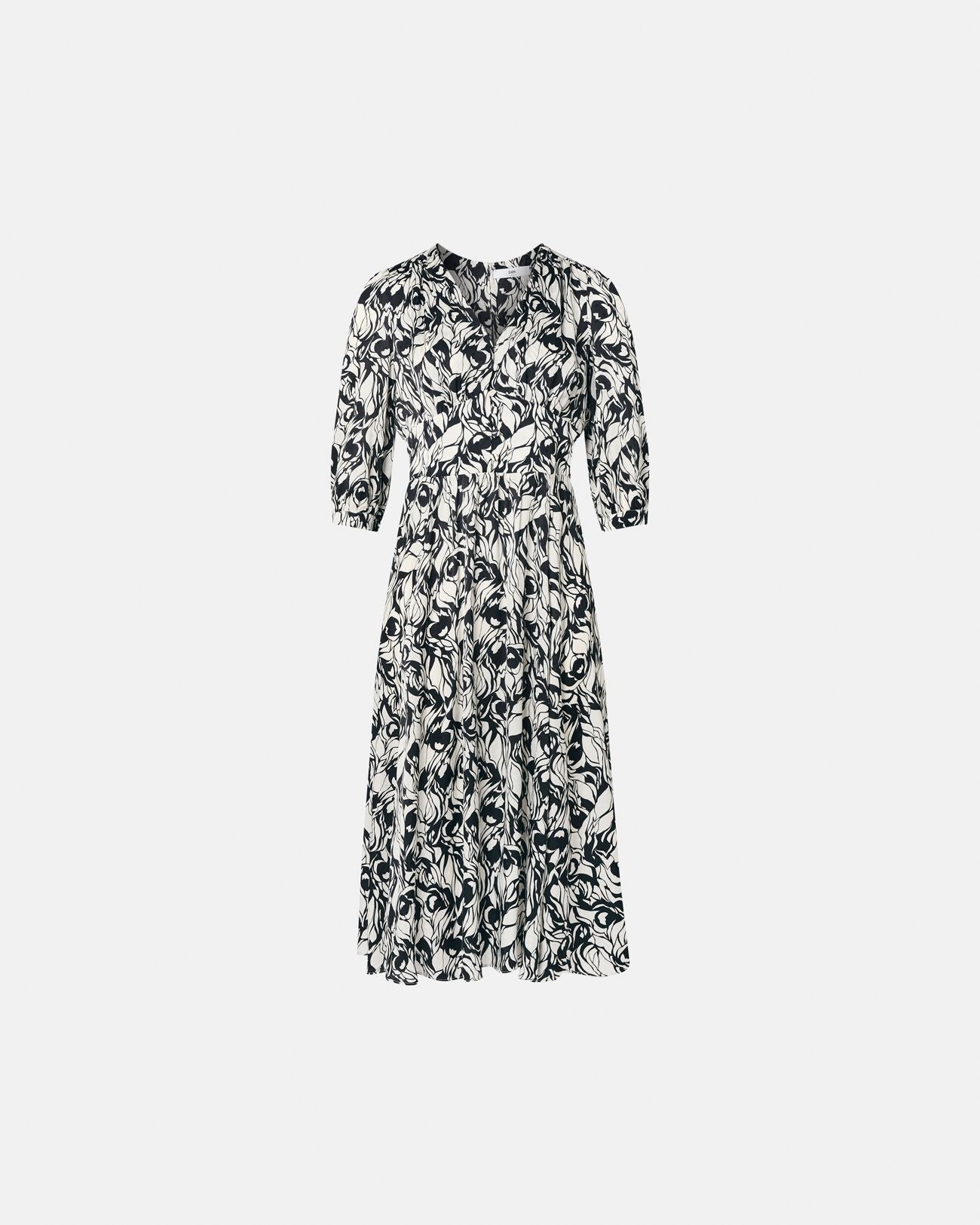 Robe longue évasée à imprimé floral_5
