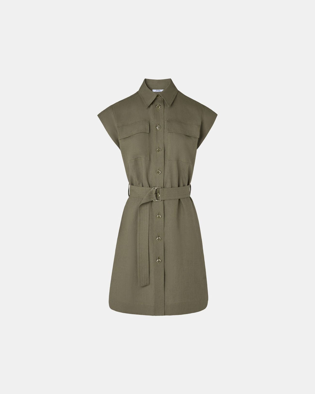 Robe chemise kaki_5
