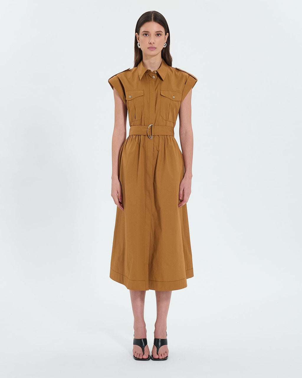 Robe chemise tabac_1