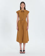 Robe chemise tabac_1