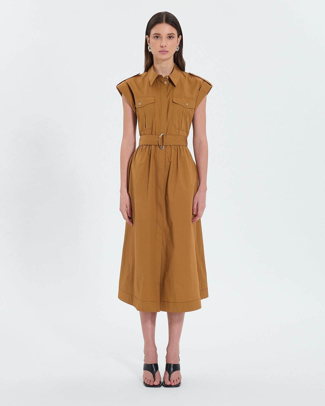 Robe chemise tabac_1