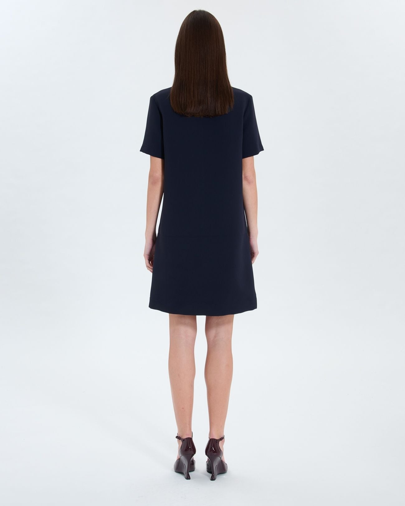 Robe chemise en crêpe nocturne_3