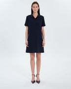 Robe chemise en crêpe nocturne_4