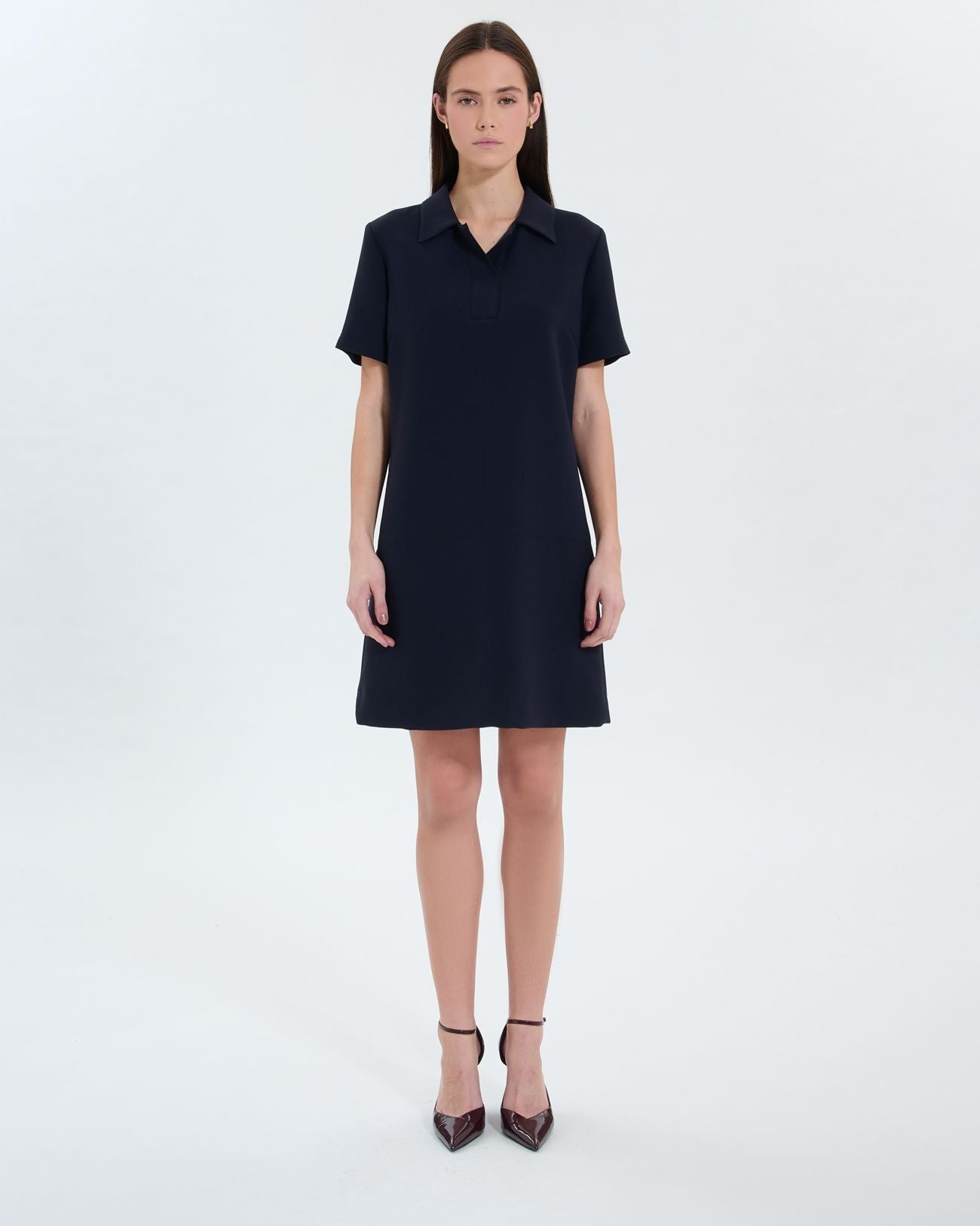 Robe chemise en crêpe nocturne_4