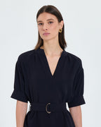 Robe courte en crêpe nocturne_2